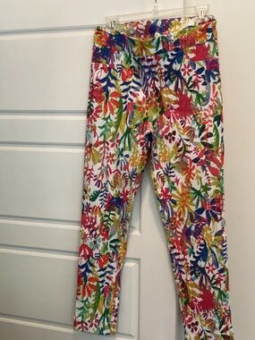 Colorful Floral Print Women's Pants